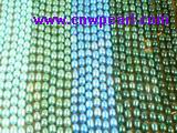 dye multicolor rice shaped freshwater pearl strands